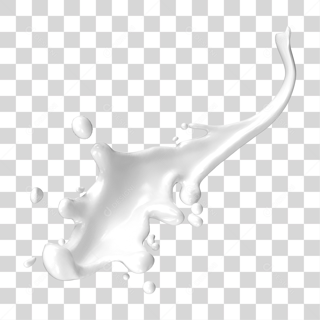 Splash de Leite PNG Transparente