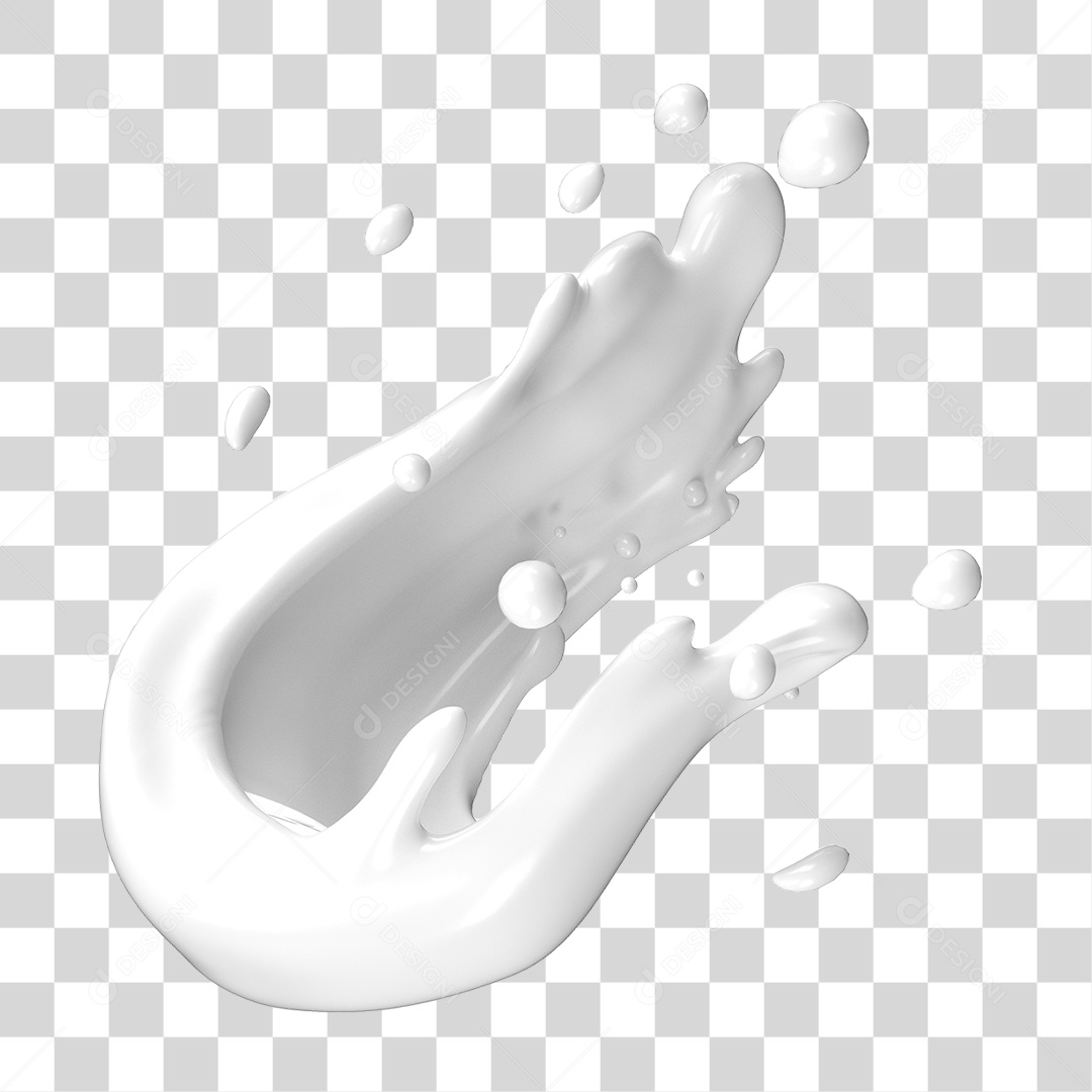 Splash de Leite PNG Transparente