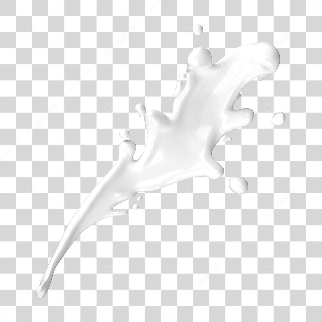 Splash de Leite PNG Transparente