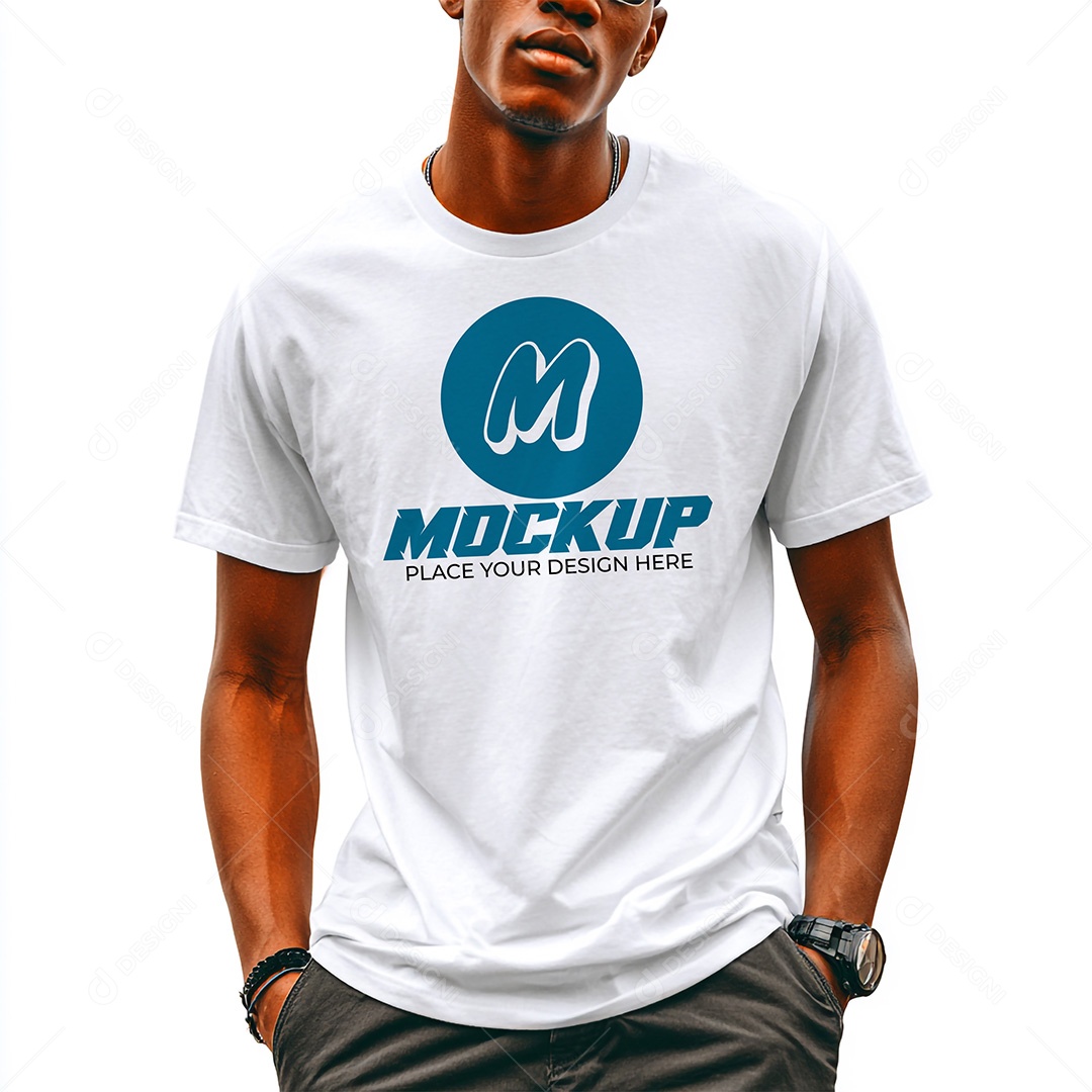 Mockup de Camiseta Feminina PSD Editável