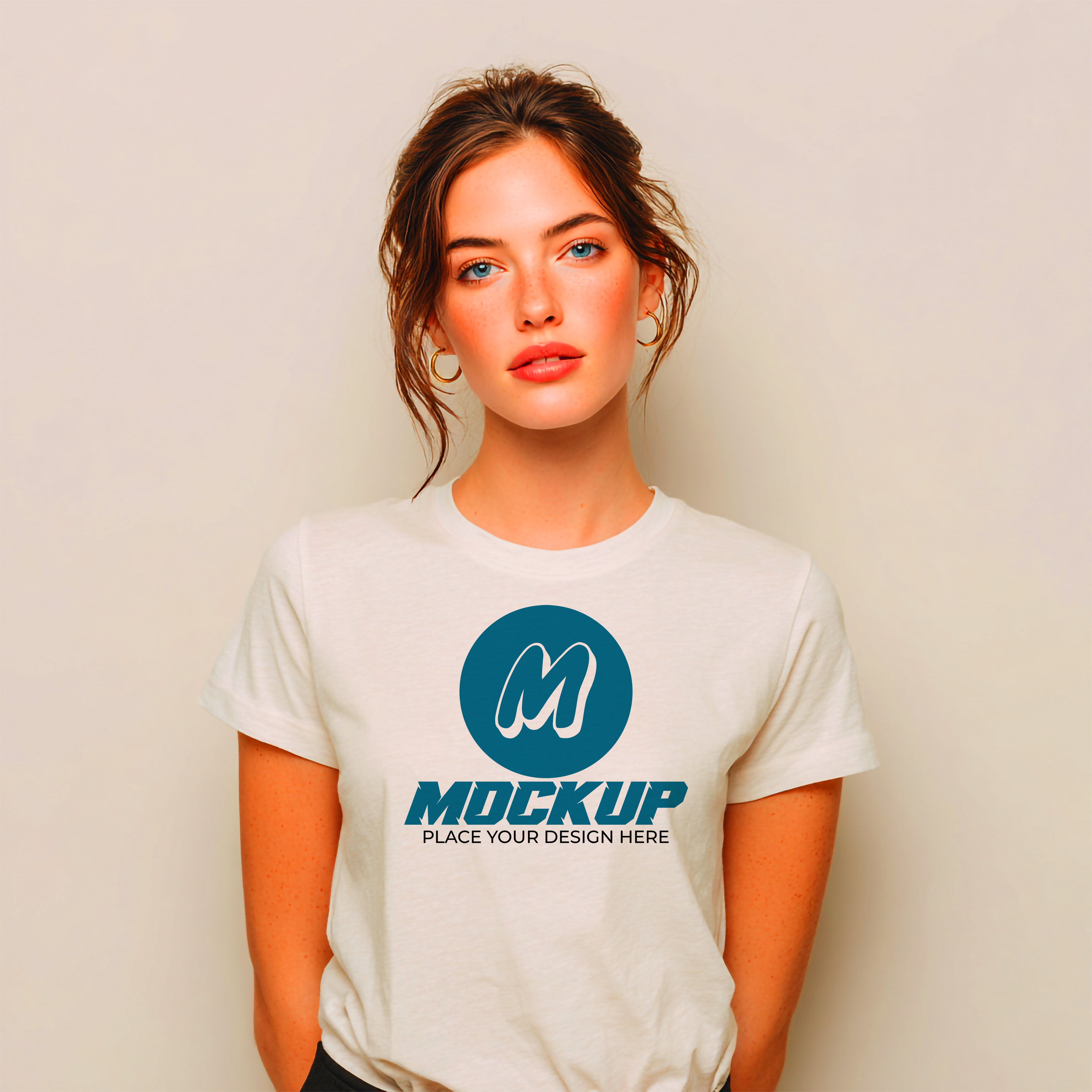 Mockup de Camiseta Feminina PSD Editável