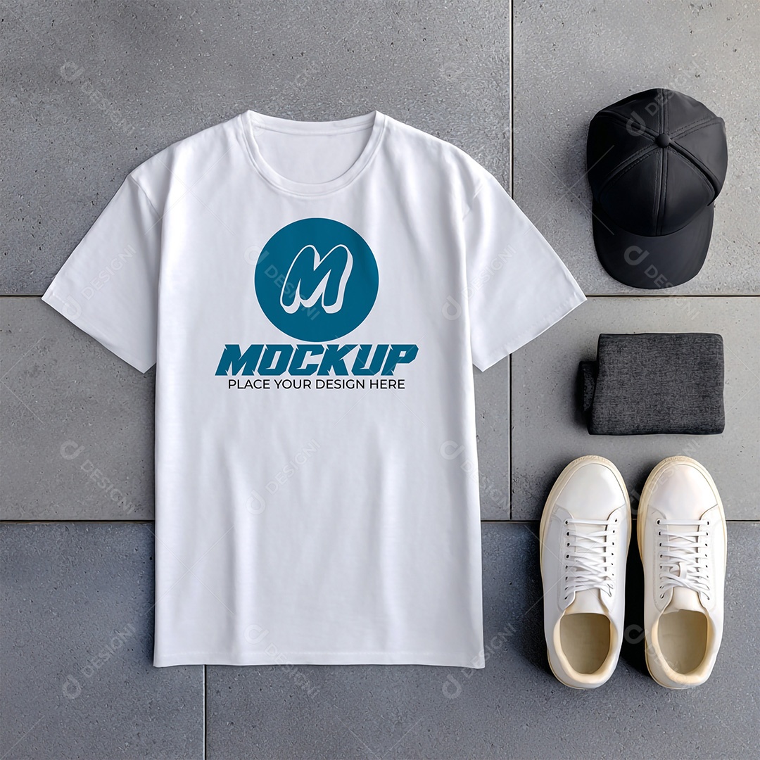 Mockup de Camiseta Feminina PSD Editável