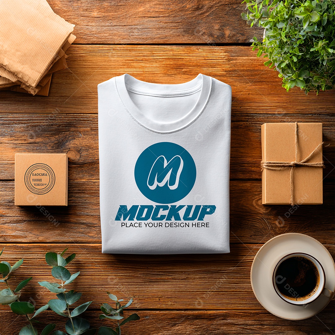 Mockup de Camiseta Feminina PSD Editável