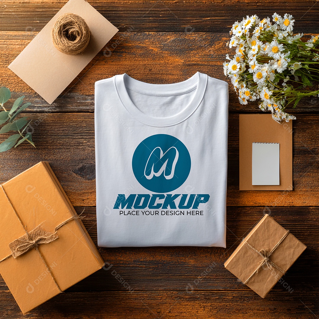 Mockup de Camiseta Feminina PSD Editável