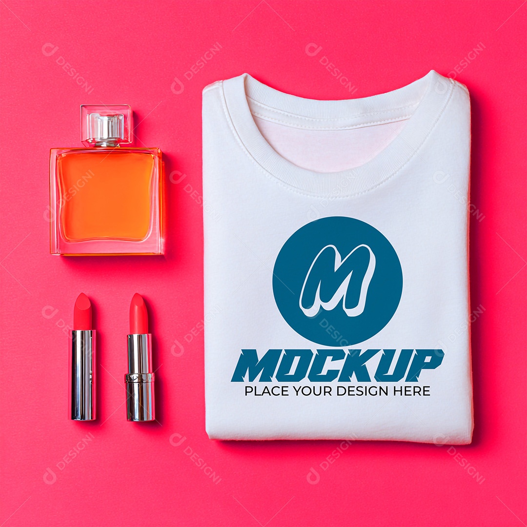 Mockup de Camiseta Feminina PSD Editável