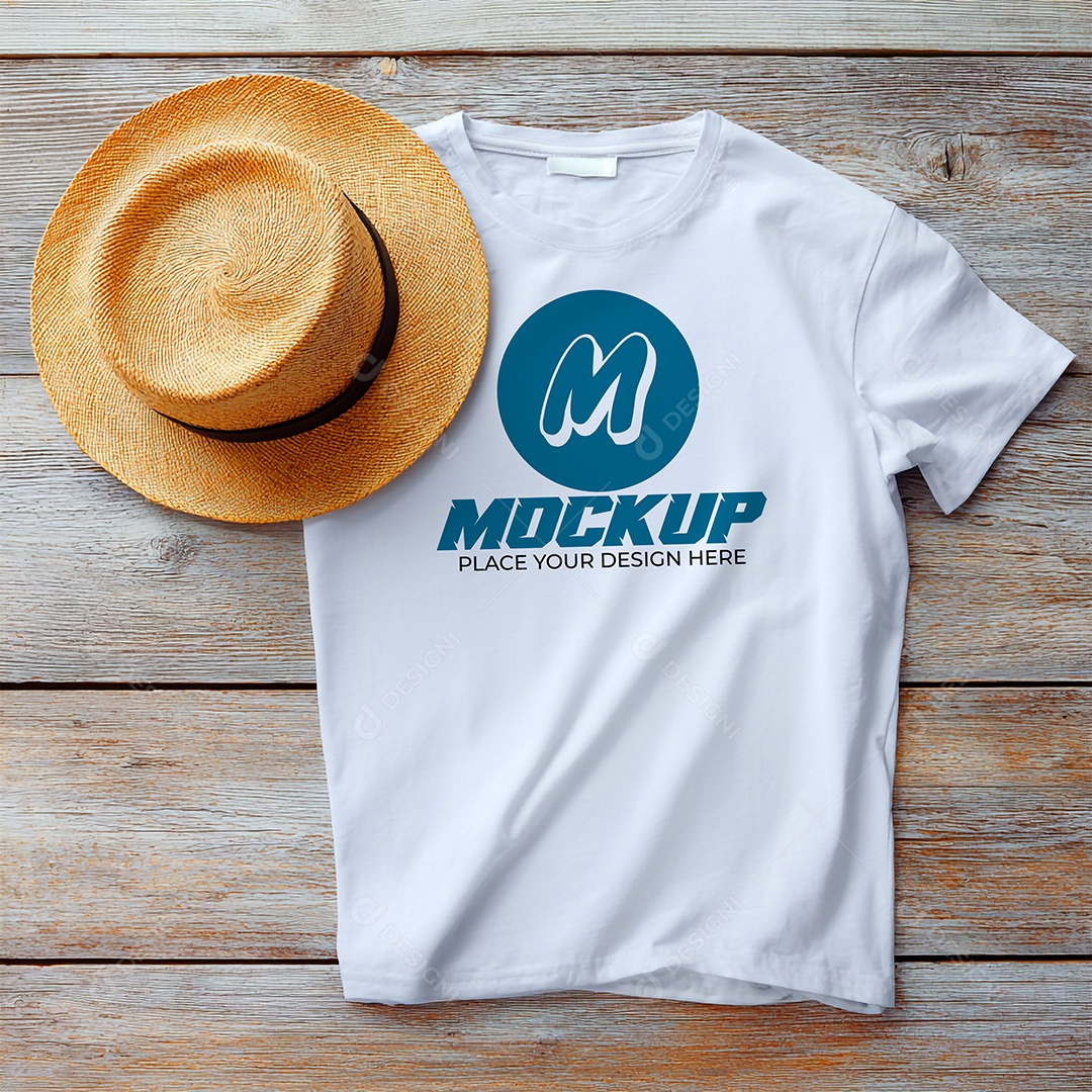 Mockup de Camiseta Feminina PSD Editável