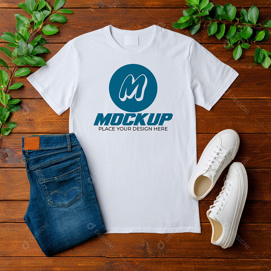 Mockup de Camiseta Feminina PSD Editável