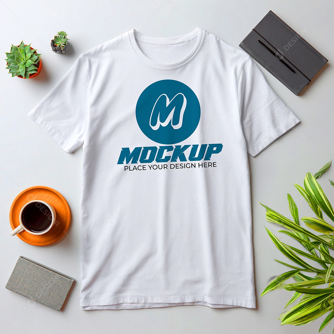 Mockup de Camiseta Feminina PSD Editável