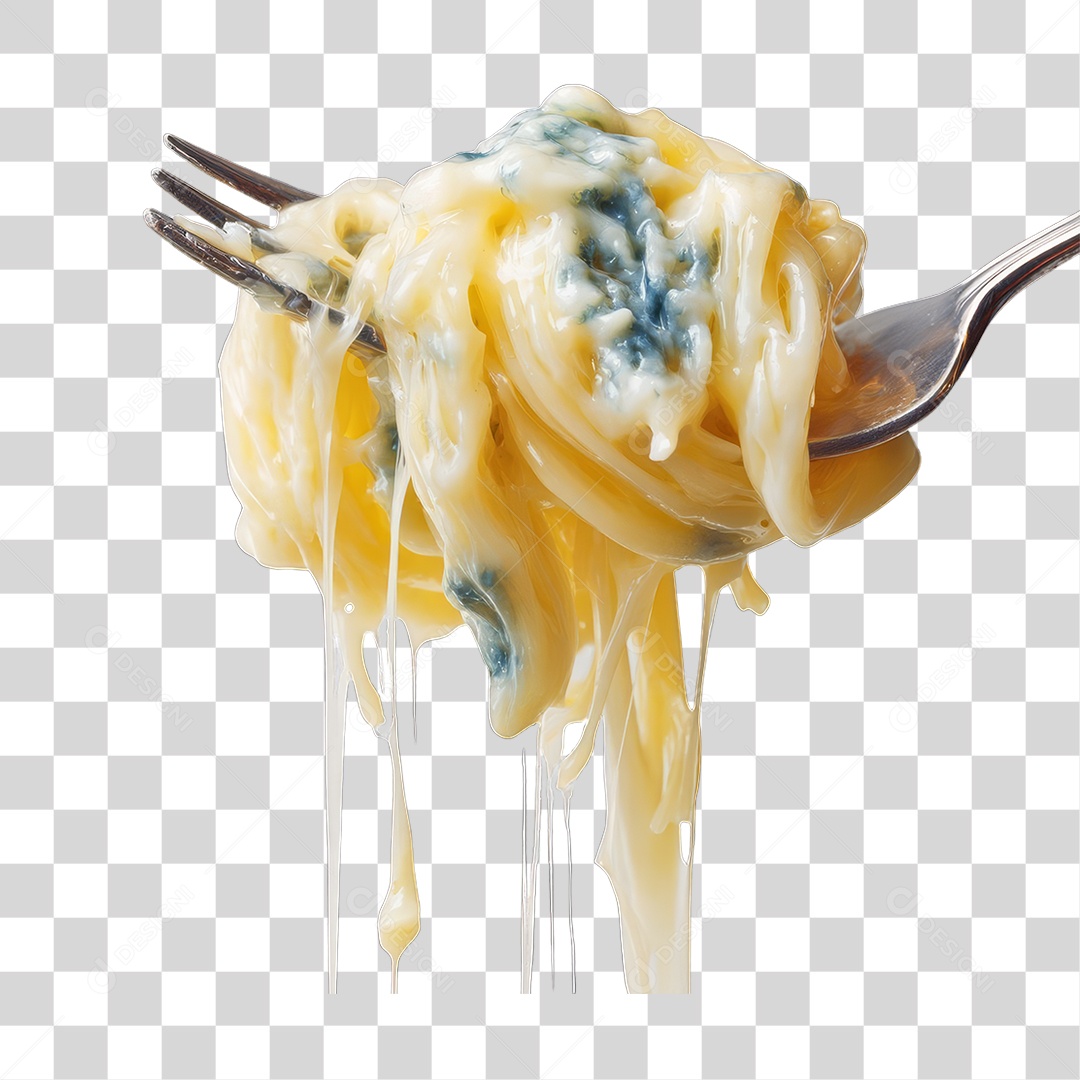 Garfo com Macarrão PNG Transparente