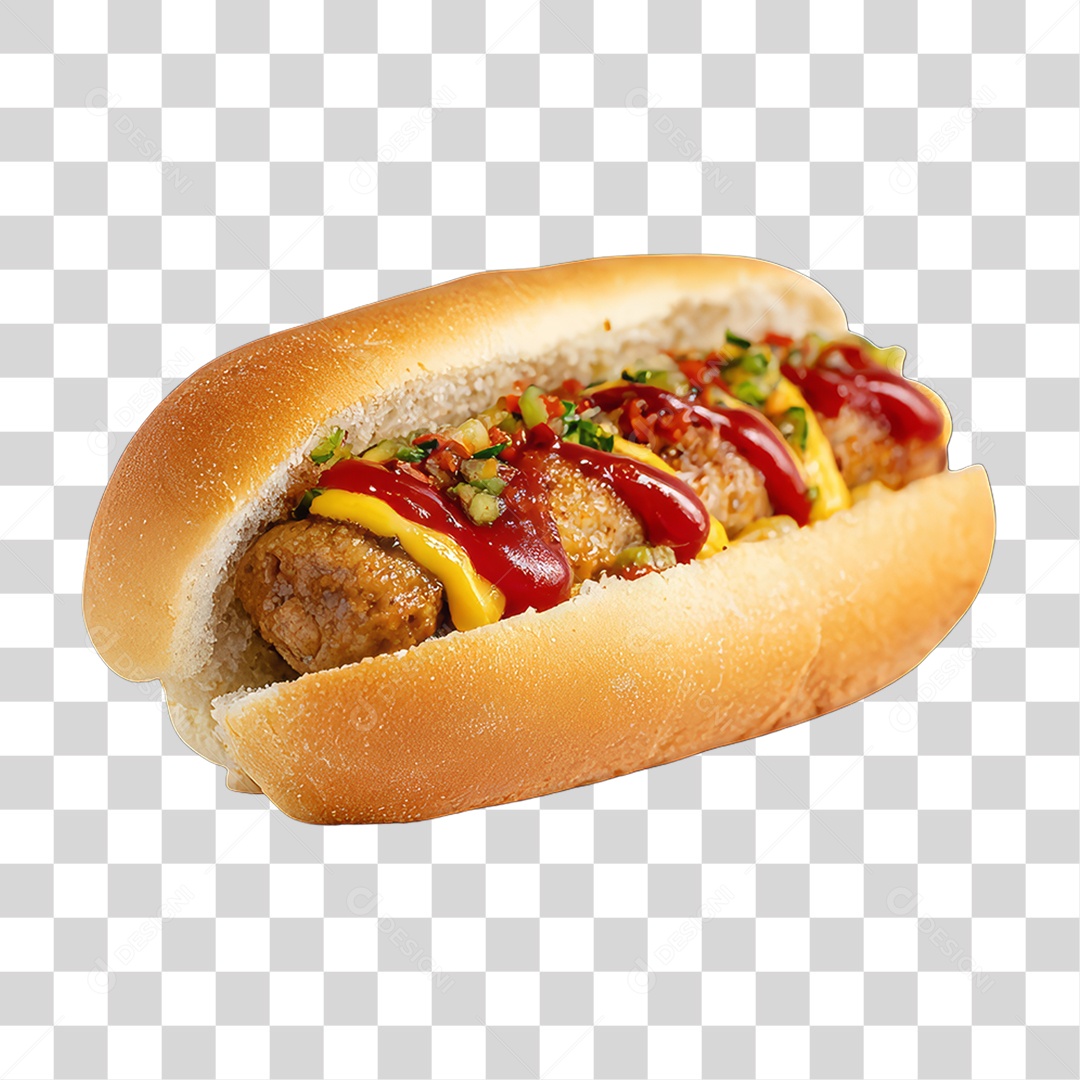 Lanche Hot-dog PNG Transparente