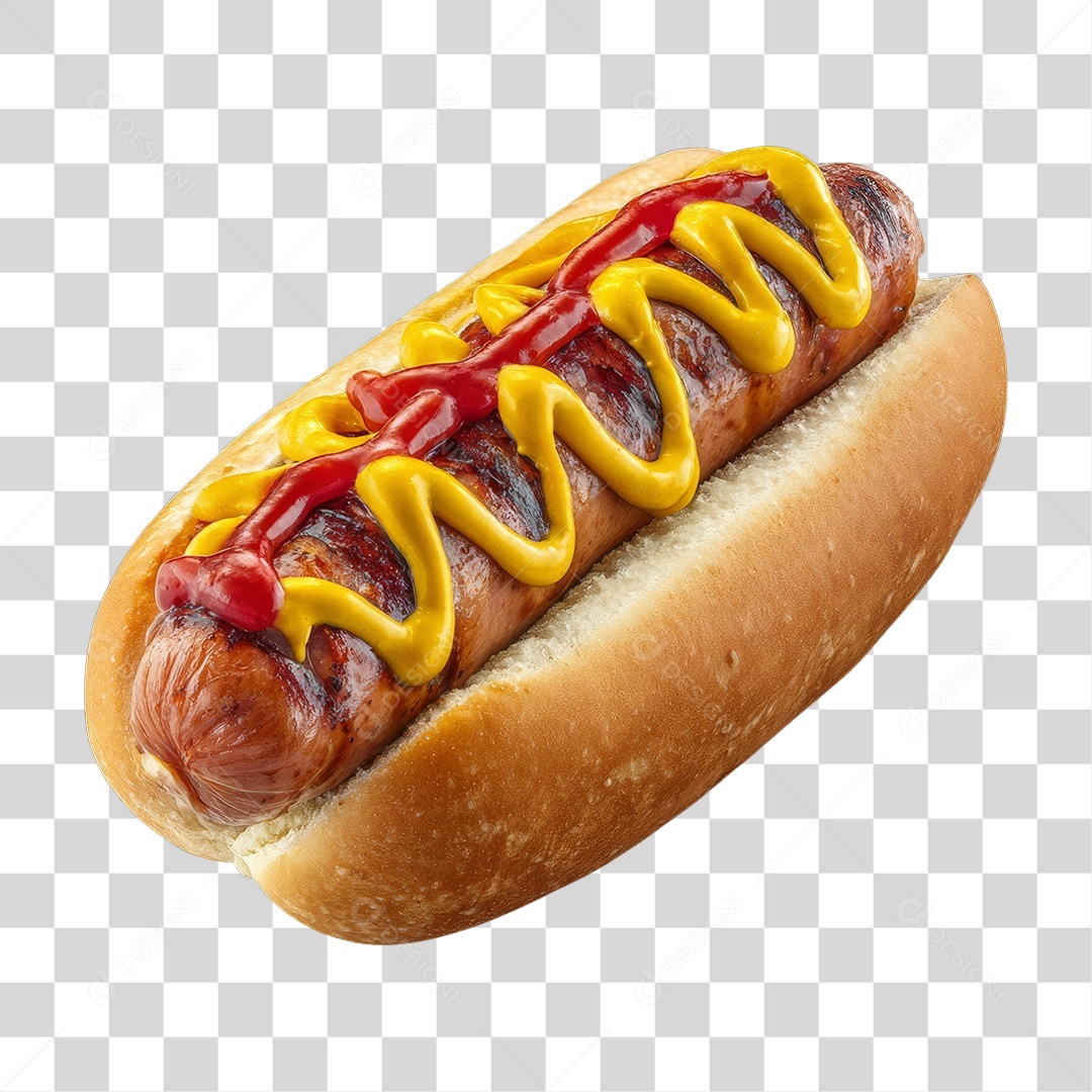 Lanche Hot-dog PNG Transparente