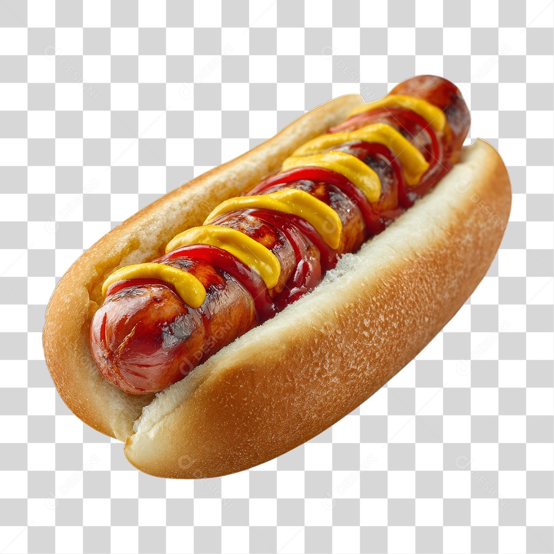 Lanche Hot-dog PNG Transparente