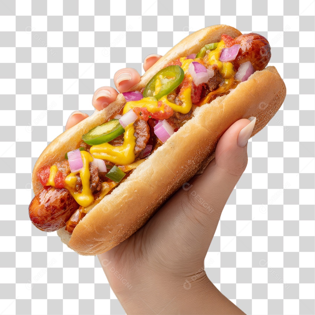 Lanche Hot-dog PNG Transparente
