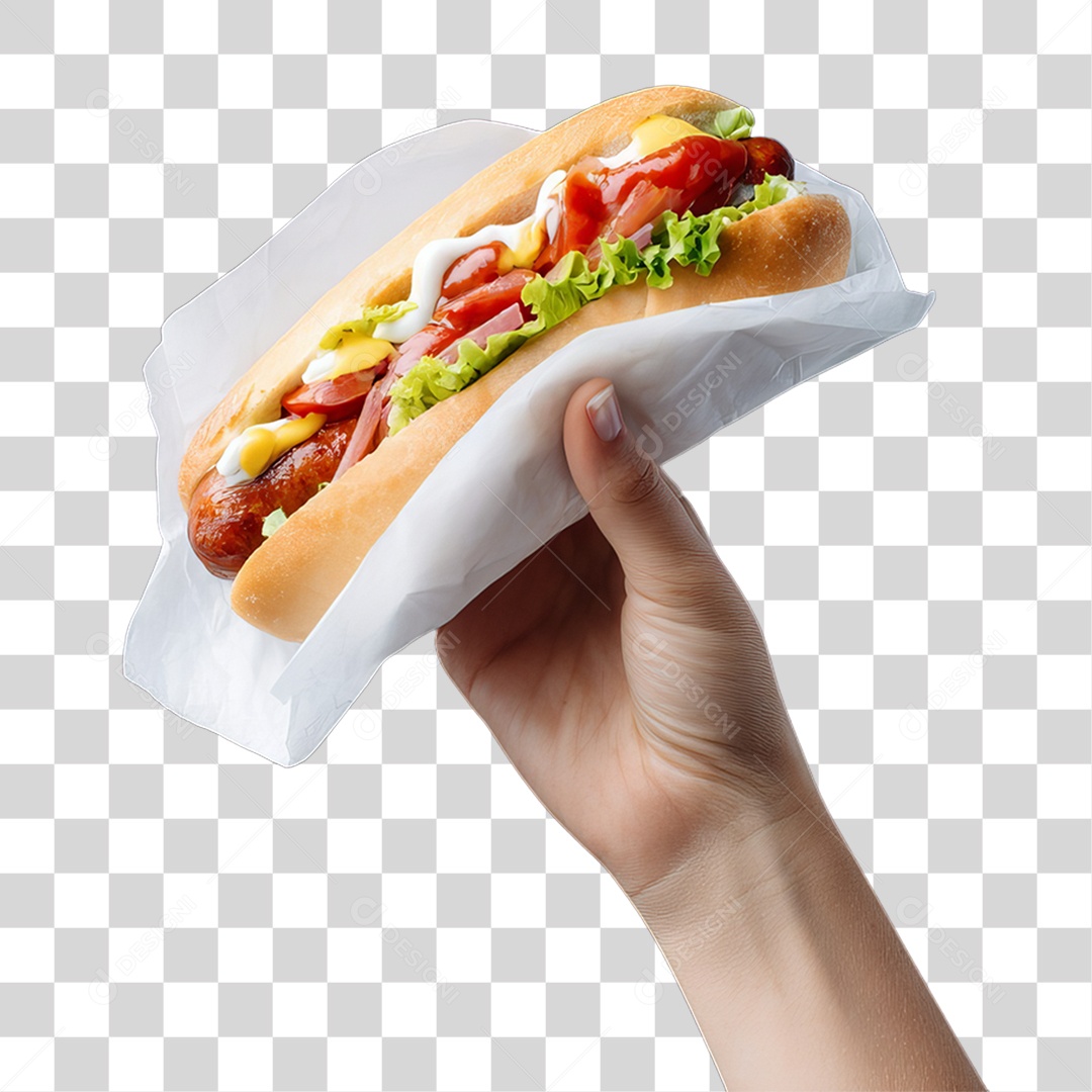 Lanche Hot-dog PNG Transparente