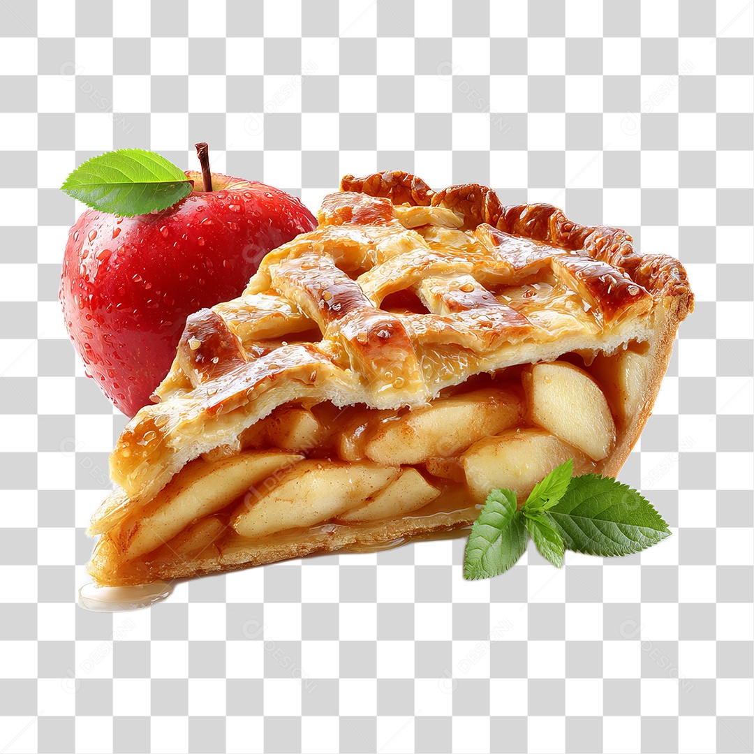 Torta de Maçã PNG Transparente