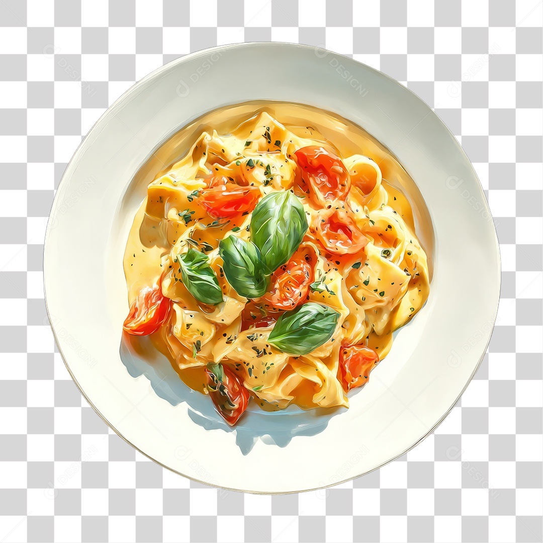 Prato de Macarronada PNG Transparente