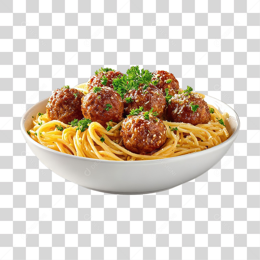 Vasilha com Macarronada PNG Transparente