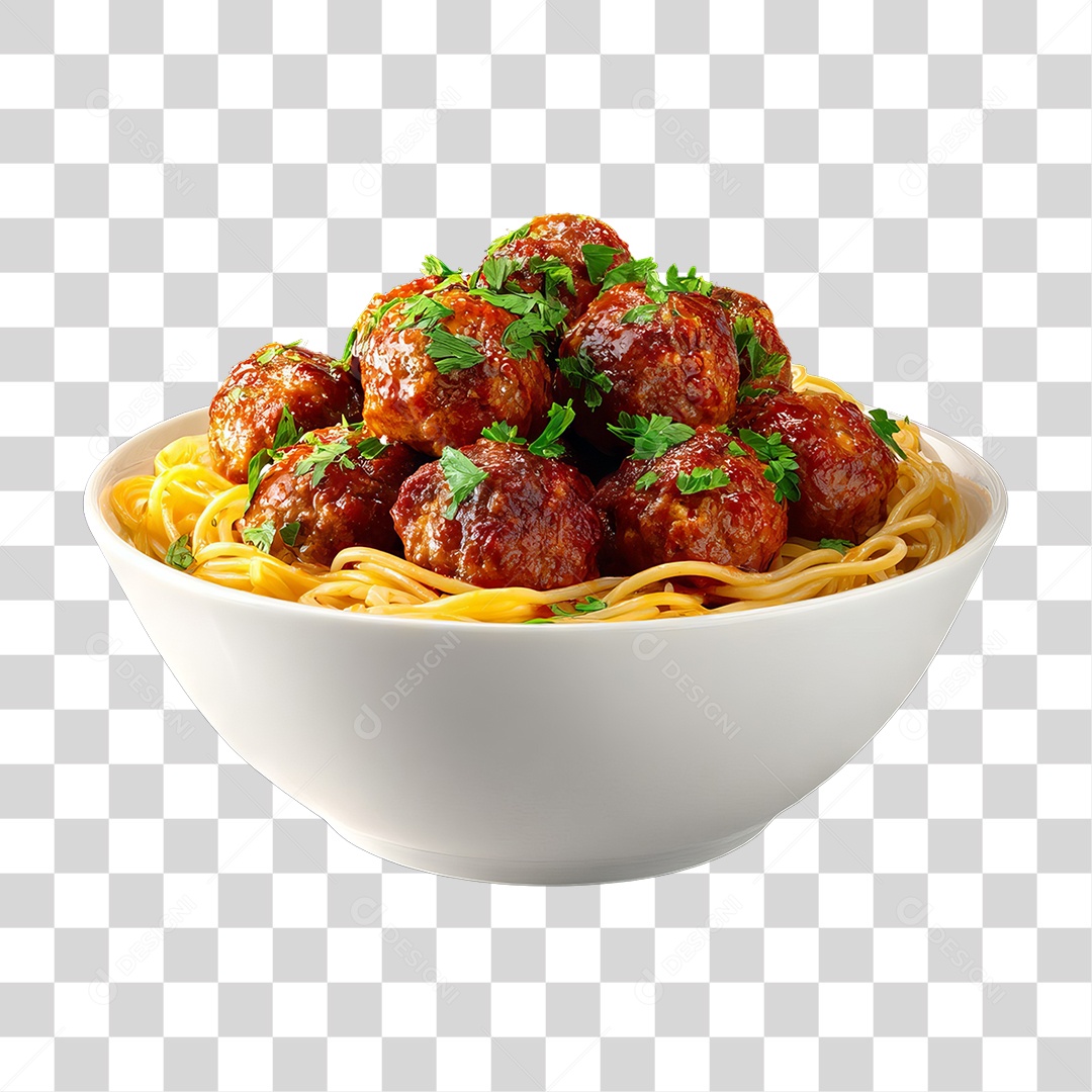 Vasilha com Macarronada PNG Transparente