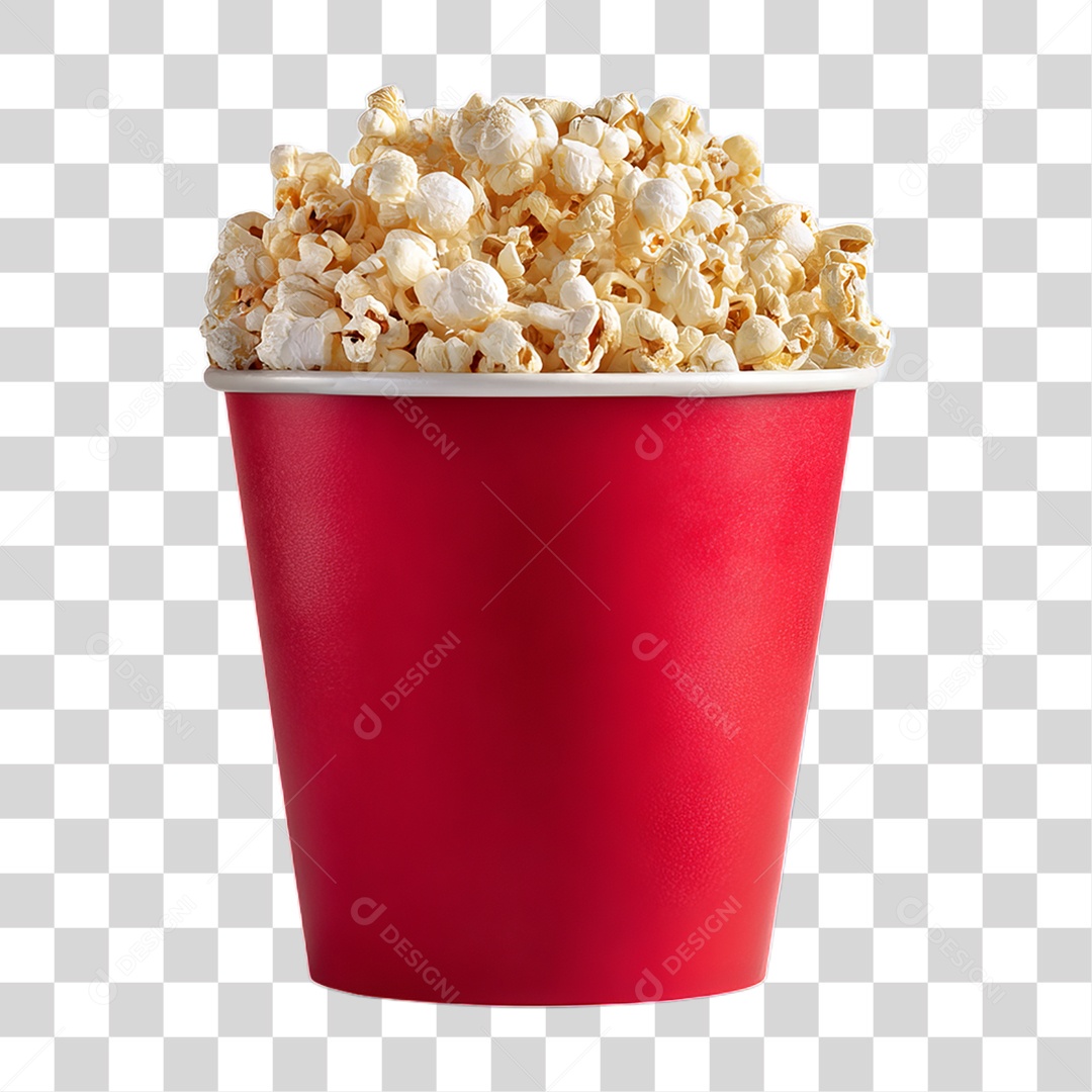 Pote de Pipoca PNG Transparente