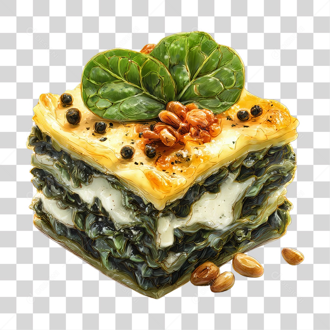 Pedaço de Lasanha PNG Transparente