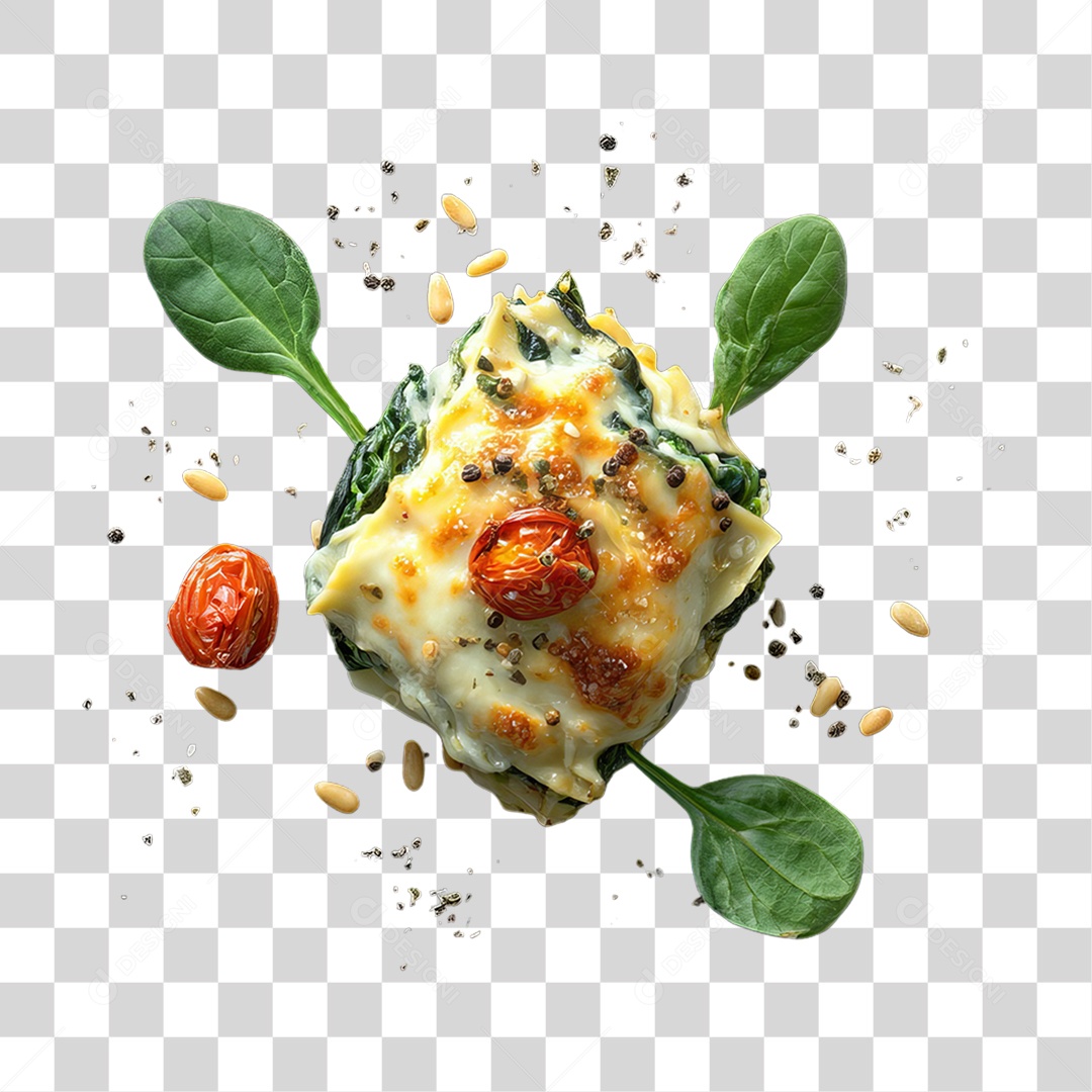 Pedaço de Lasanha PNG Transparente