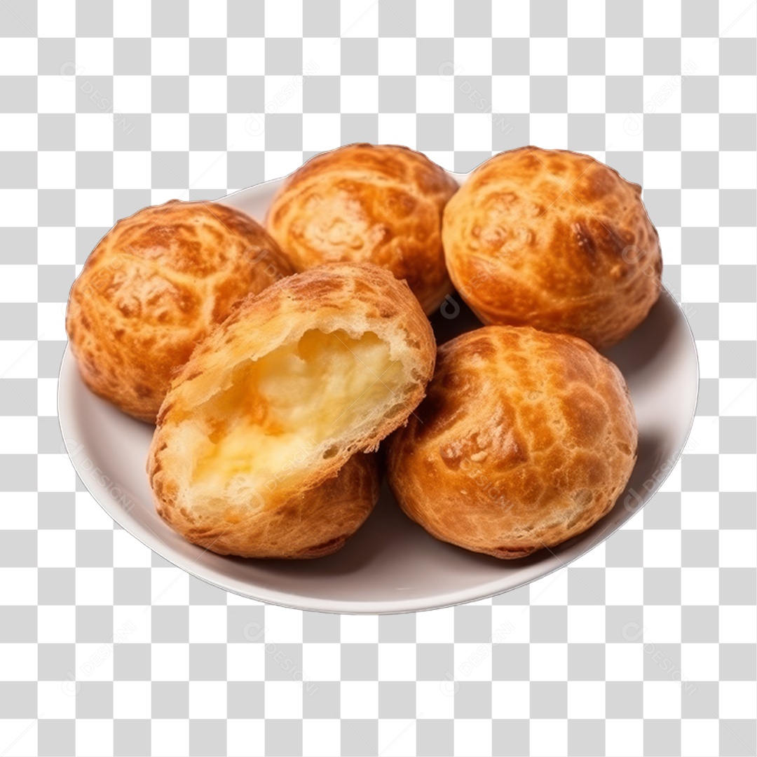 Pão de Queijo em Cesta PNG Transparente