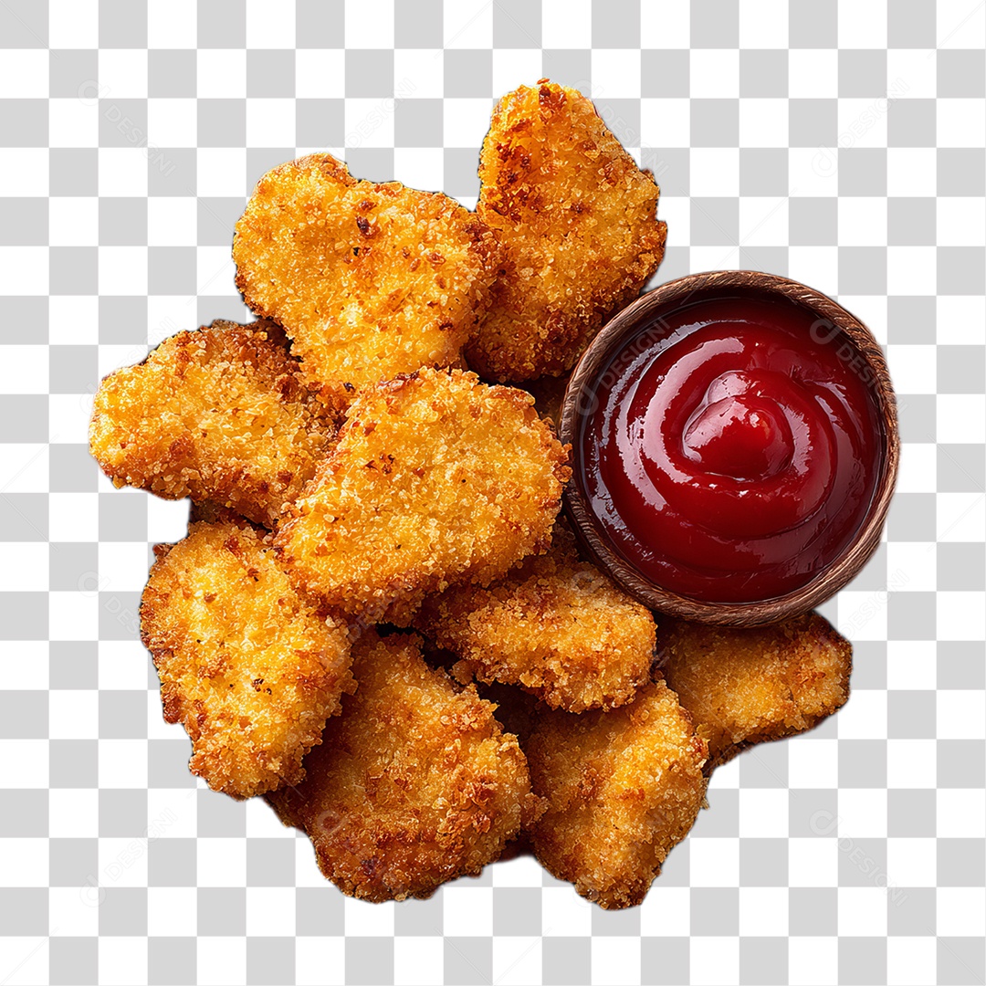 Nuggets com Molho PNG Transparente