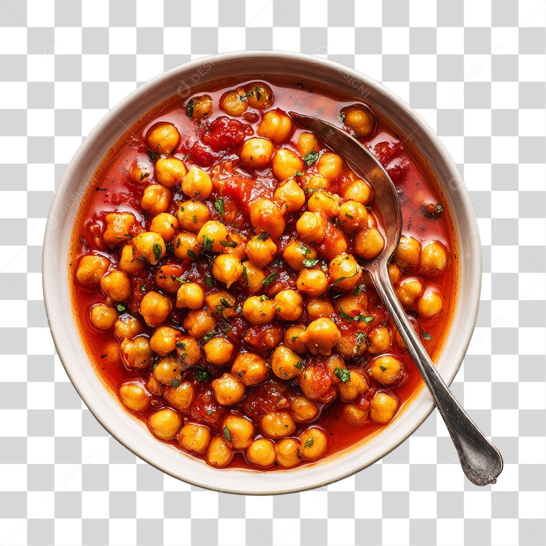 Prato de Chana Masala PNG Transparente