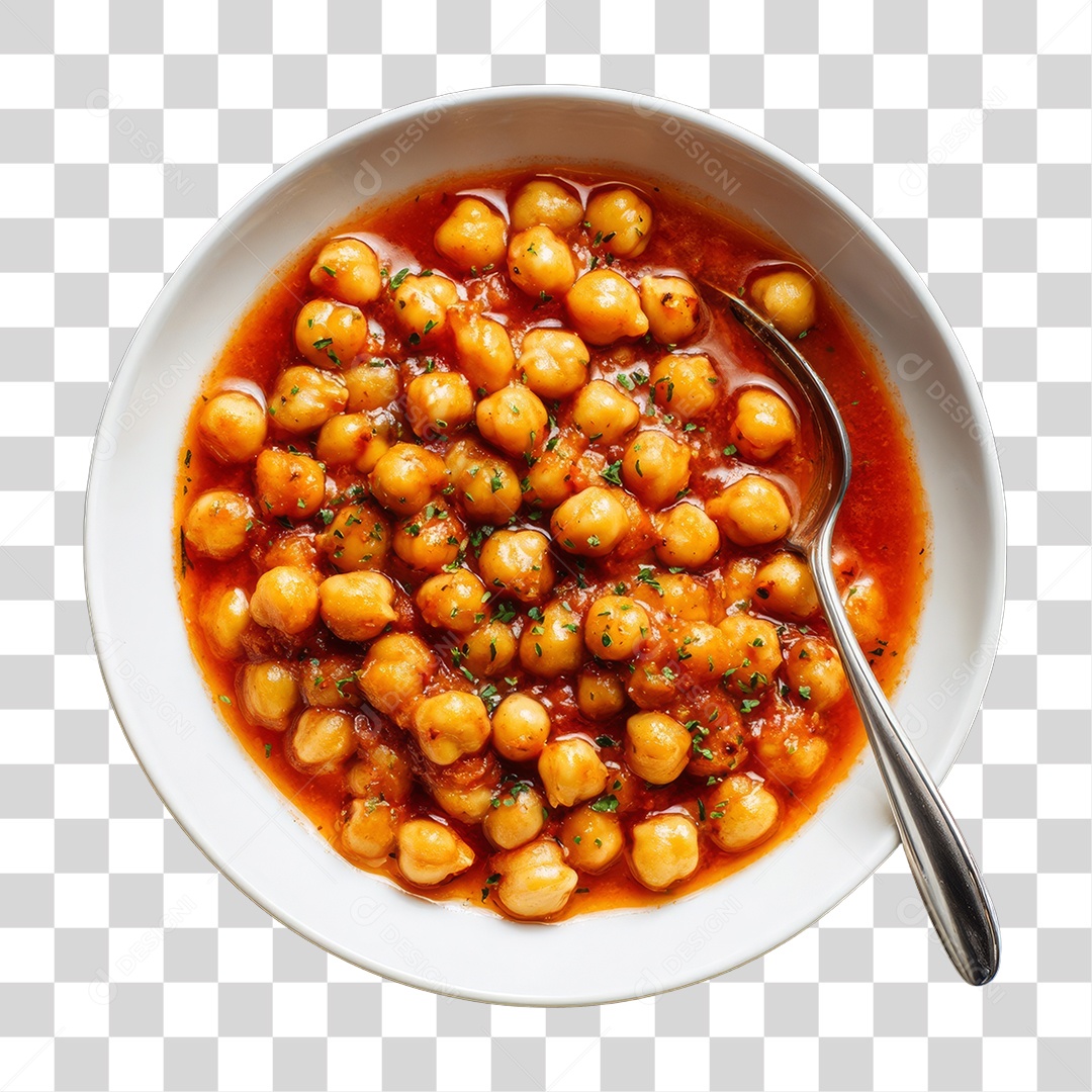 Prato de Chana Masala PNG Transparente