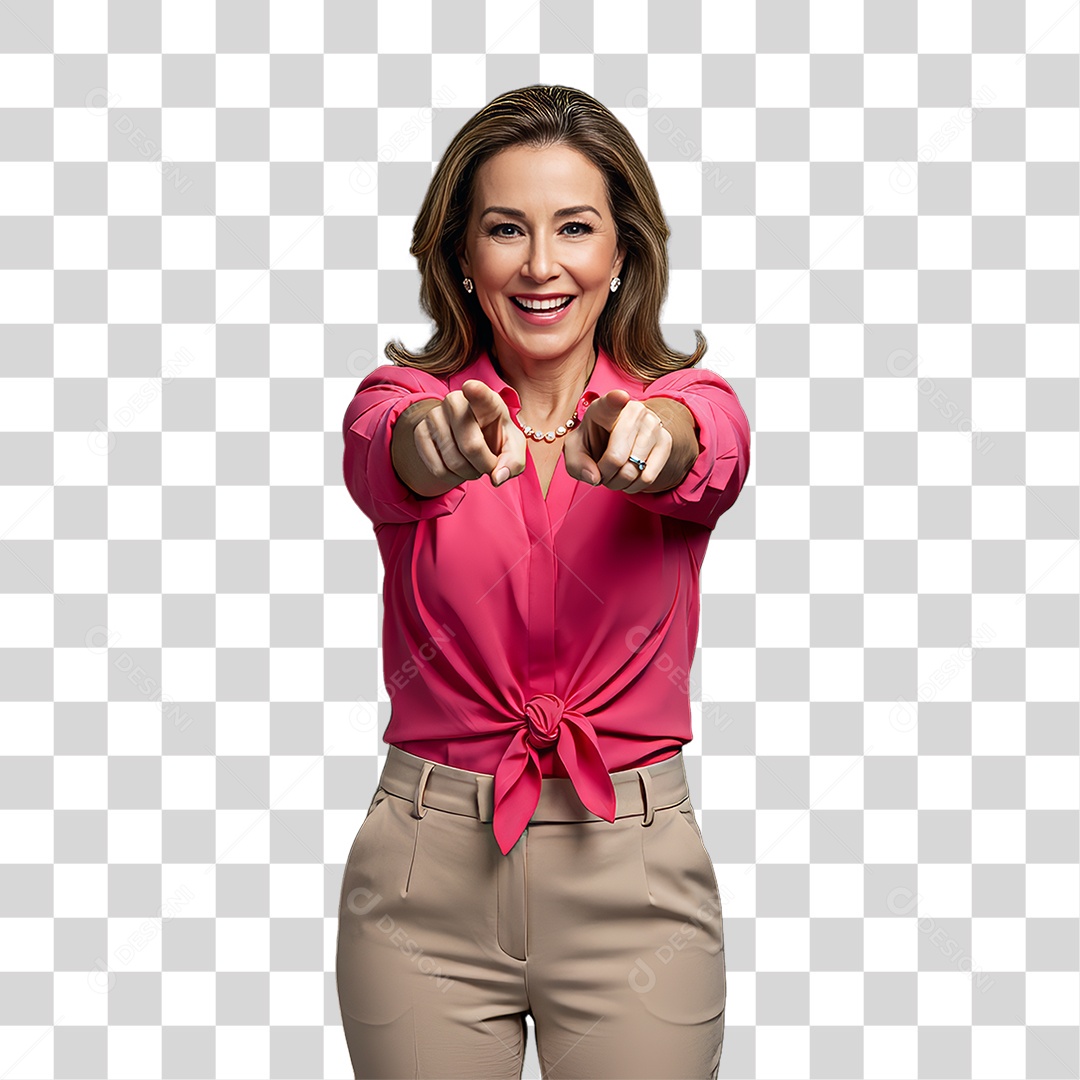 Mulher de Rosa Outubro Rosa Mês de Conscientização PNG Transparente