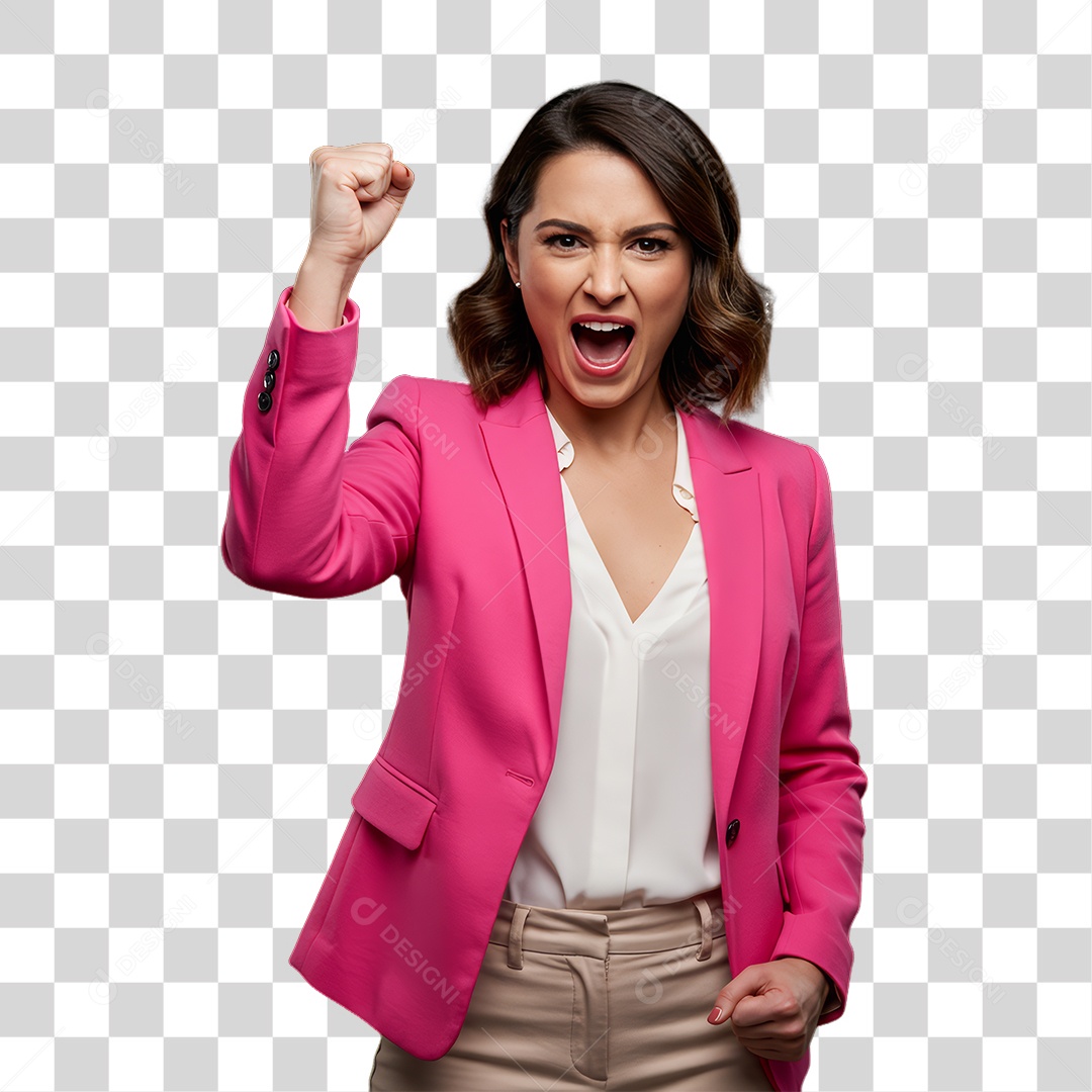 Mulher de Rosa Outubro Rosa Mês de Conscientização PNG Transparente