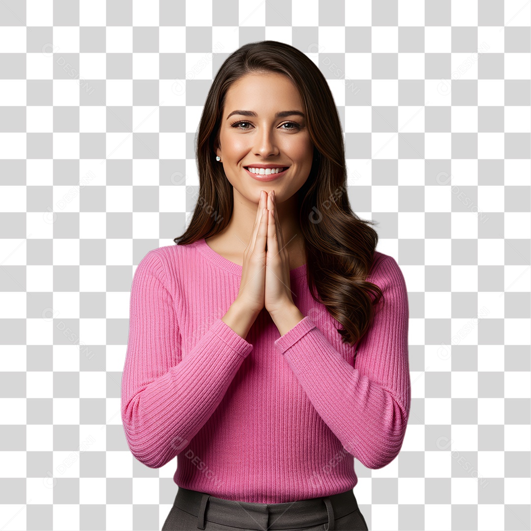 Mulher de Rosa Outubro Rosa Mês de Conscientização PNG Transparente