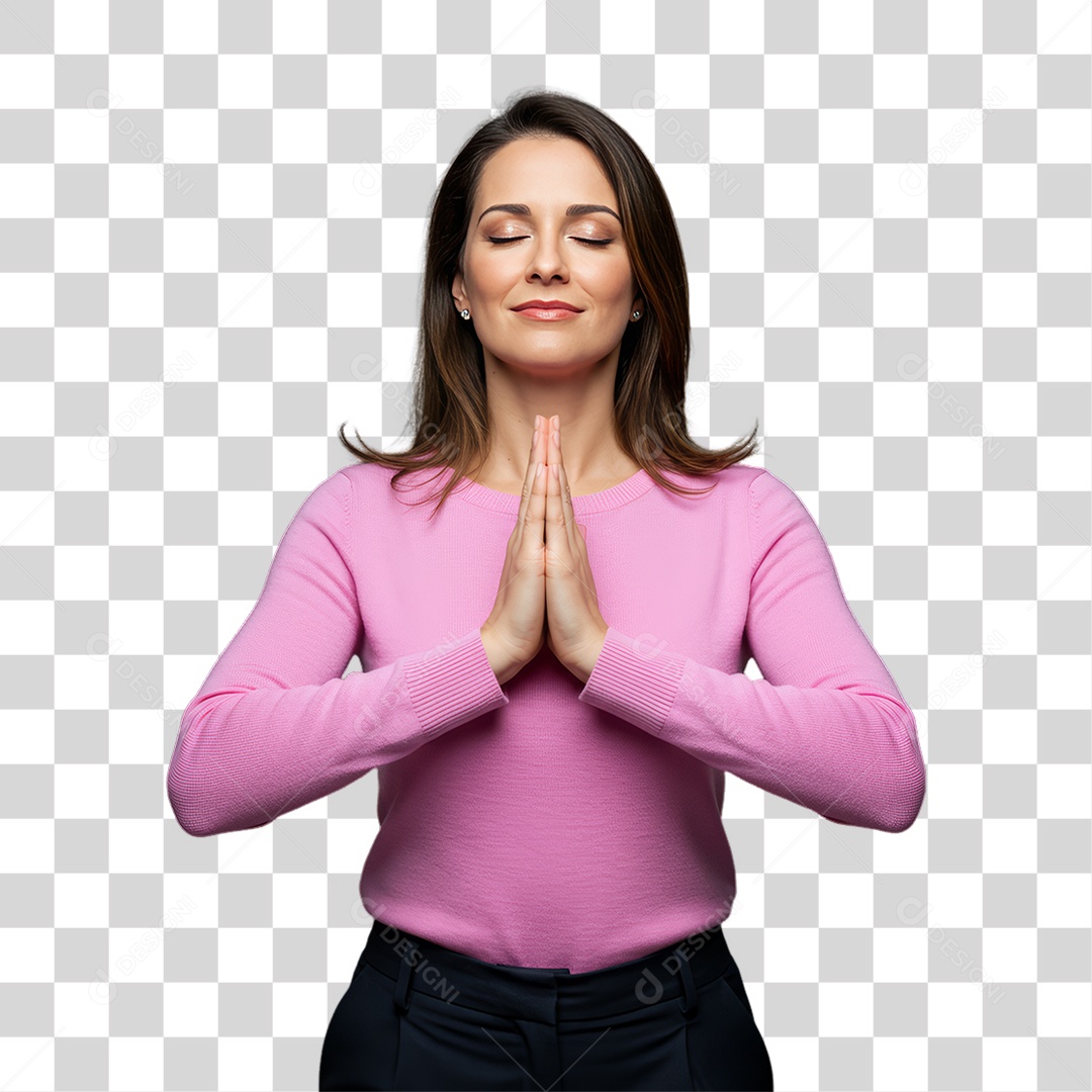 Mulher de Rosa Outubro Rosa Mês de Conscientização PNG Transparente