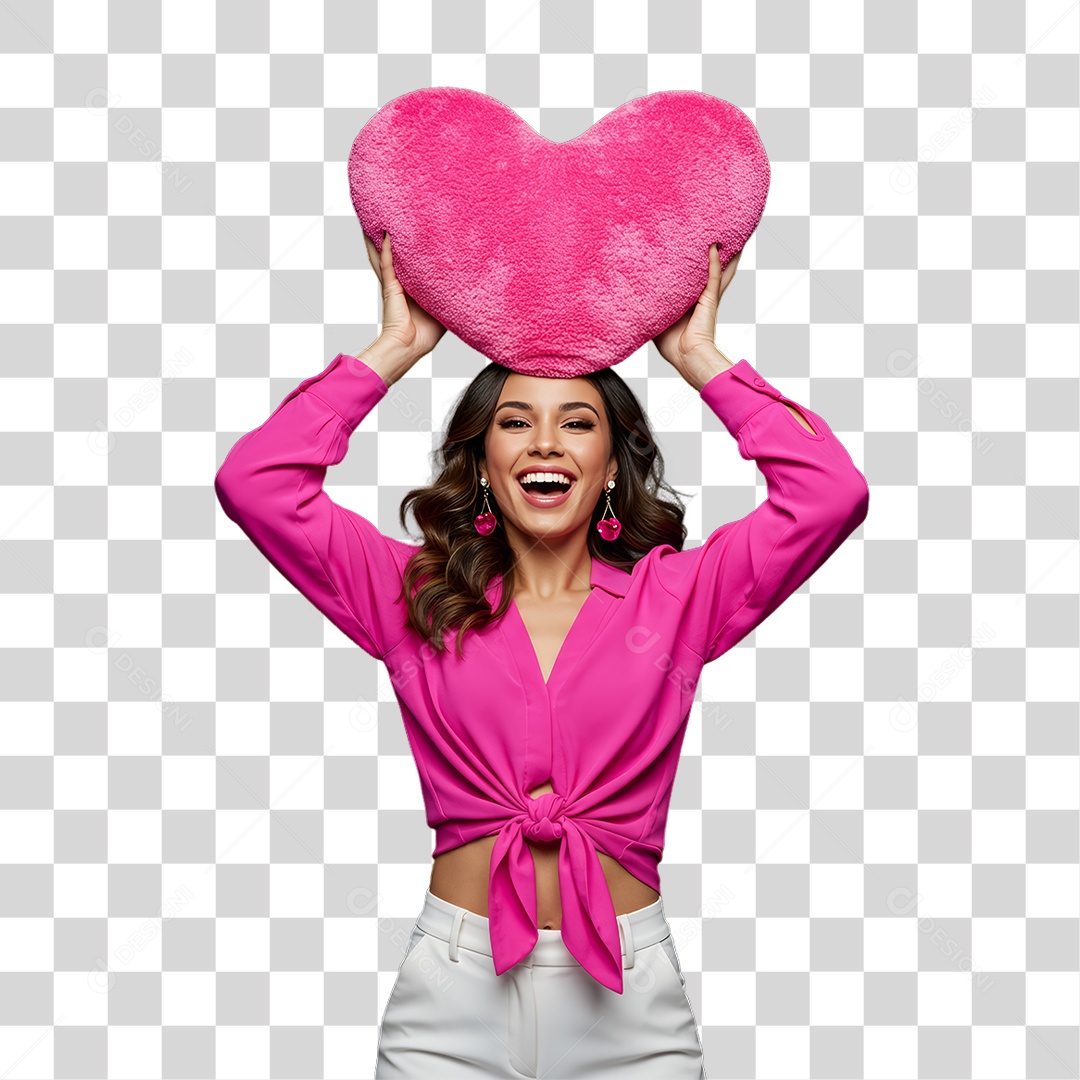 Mulher de Rosa Outubro Rosa Mês de Conscientização PNG Transparente