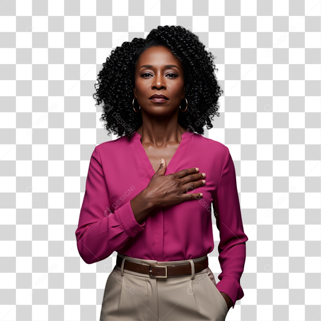 Mulher de Rosa Outubro Rosa Mês de Conscientização PNG Transparente