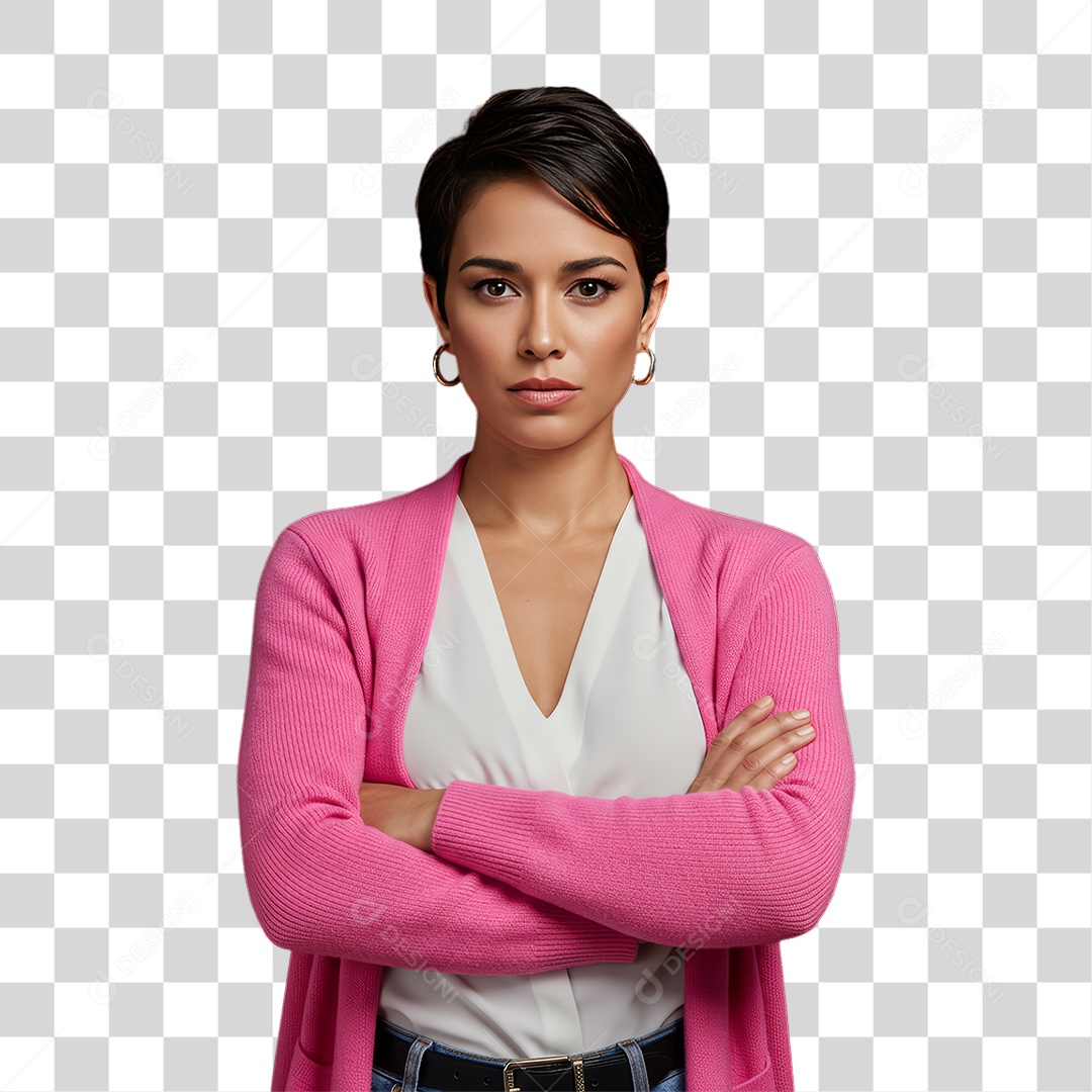 Mulher de Rosa Outubro Rosa Mês de Conscientização PNG Transparente