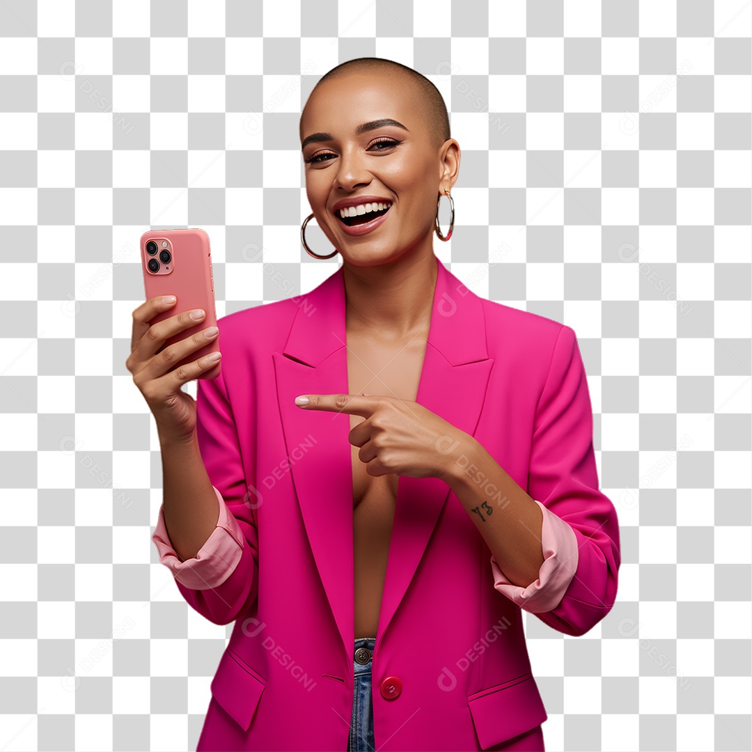 Mulher de Rosa Outubro Rosa Mês de Conscientização PNG Transparente