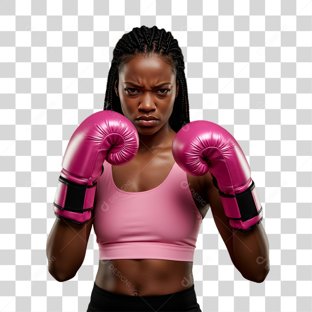 Mulher de Rosa Outubro Rosa Mês de Conscientização PNG Transparente