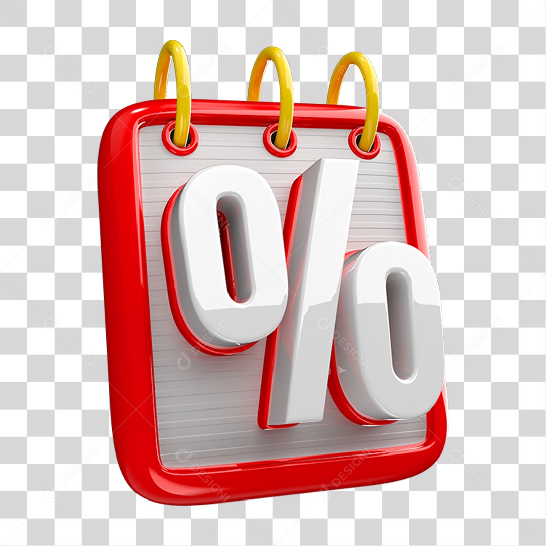 Placa Quadrada com Símbolo de Porcentagem % PNG Transparente