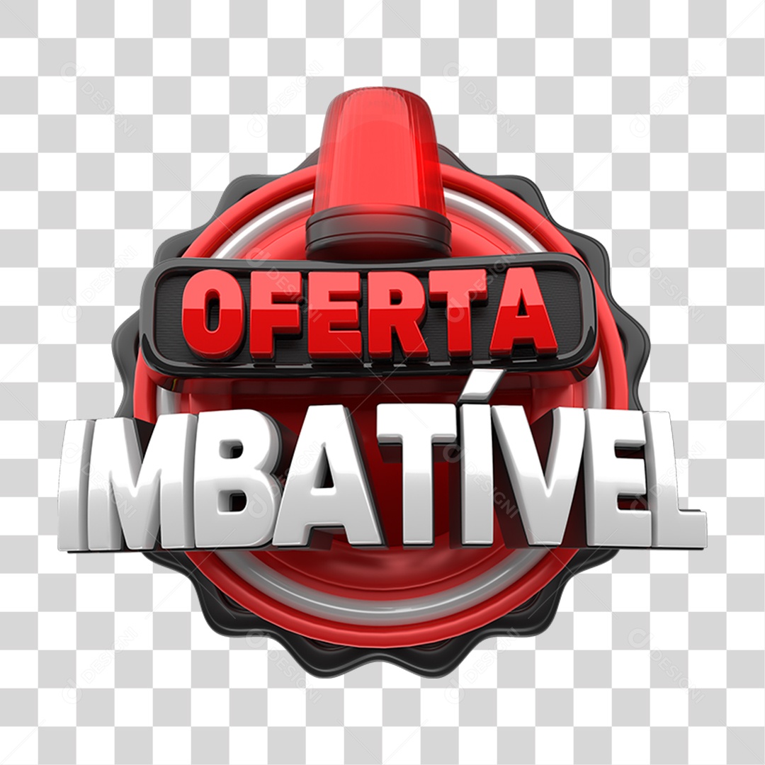 Selo 3D Oferta Imbatível PNG Transparente