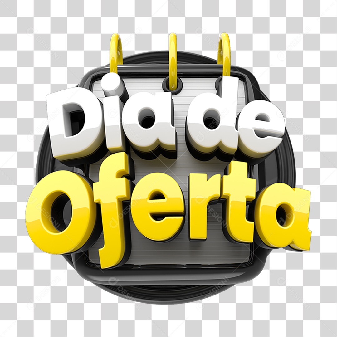 Selo 3D Dia de Oferta PNG Transparente
