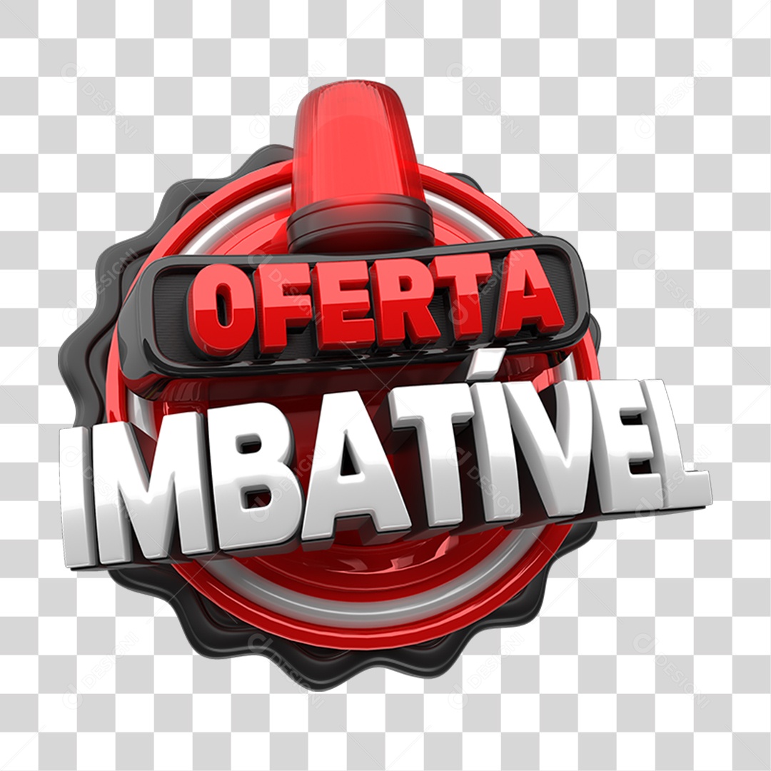 Selo 3D Oferta Imbatível PNG Transparente
