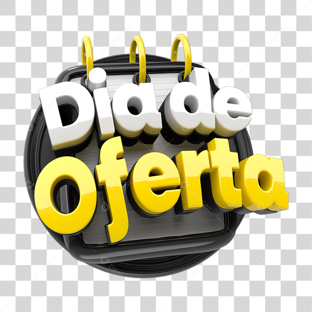 Selo 3D Dia de Oferta PNG Transparente