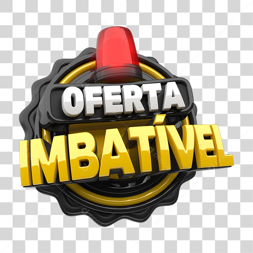 Selo 3D Oferta Imbatível PNG Transparente