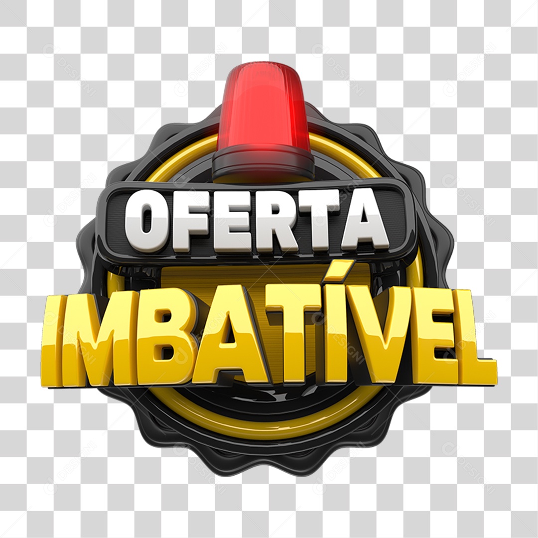 Selo 3D Oferta Imbatível PNG Transparente
