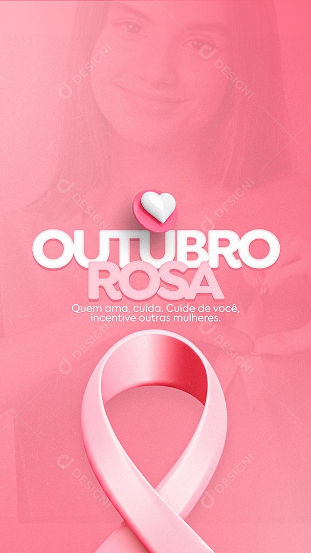 Story Outubro Rosa Mês de Prevenção Social Media PSD Editável