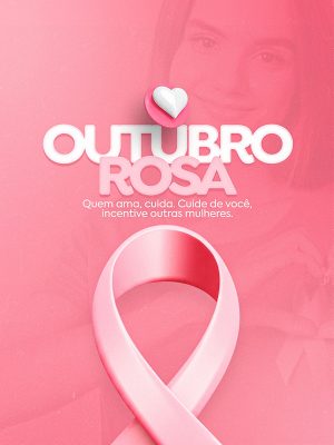 Outubro Rosa Mês de Prevenção Social Media PSD Editável