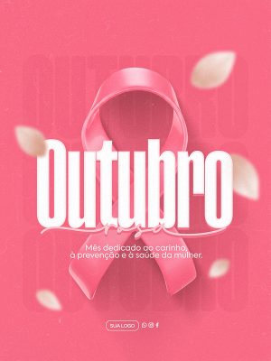 Outubro Rosa Mês de Prevenção Social Media PSD Editável