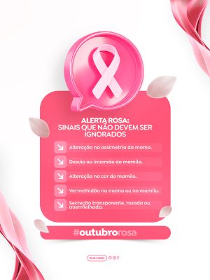 Outubro Rosa Mês de Prevenção Social Media PSD Editável