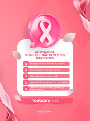 Outubro Rosa Mês de Prevenção Social Media PSD Editável